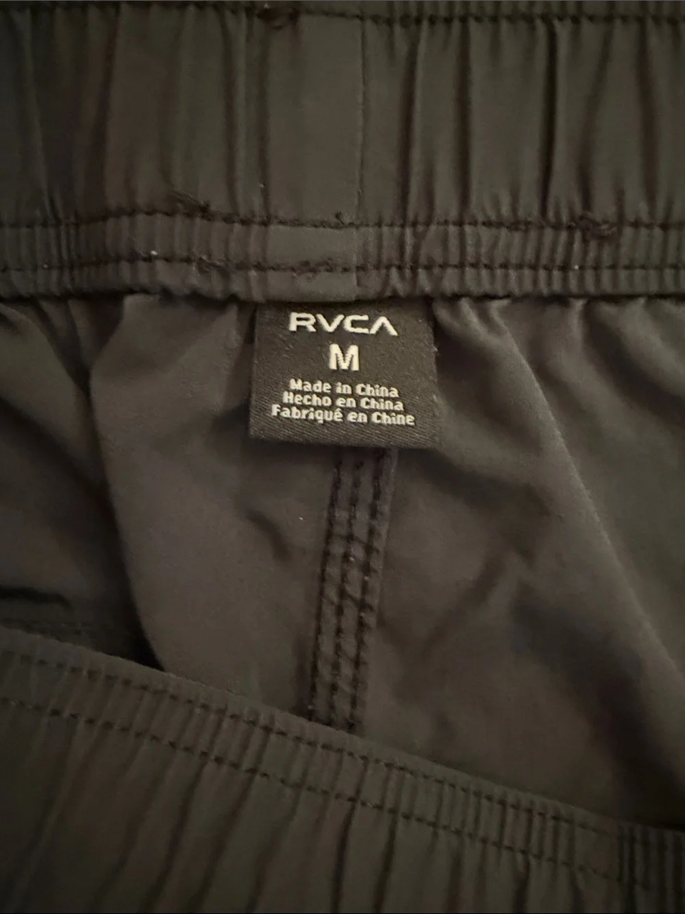 RVCA Black Boardshorts with Back Pocket - Picture 6 of 7